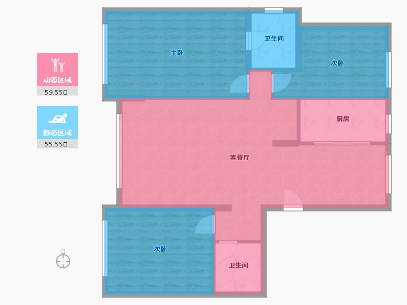 北京-北京市-5而我-100.00-户型库-动静分区