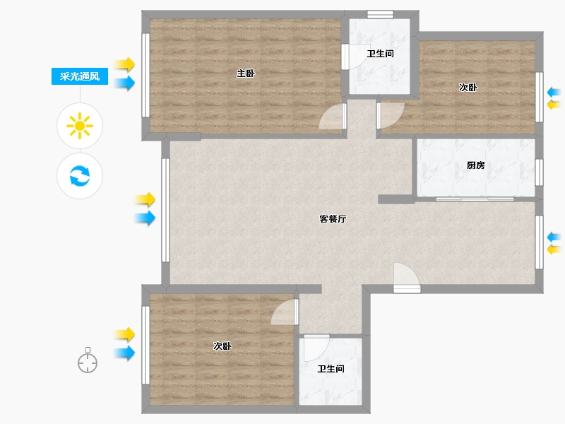 北京-北京市-5而我-100.00-户型库-采光通风