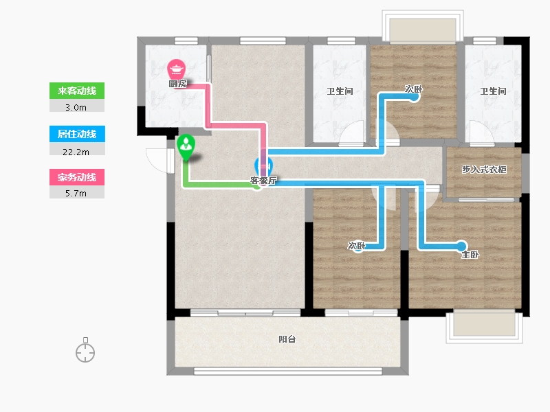 湖北省-武汉市-洺悦华府-101.64-户型库-动静线