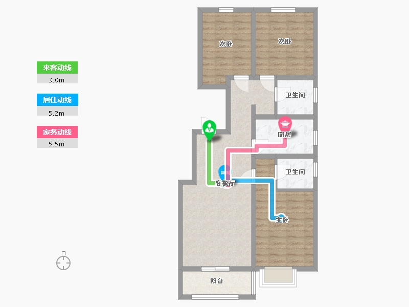 河北省-张家口市-汇鑫雍华府-92.83-户型库-动静线