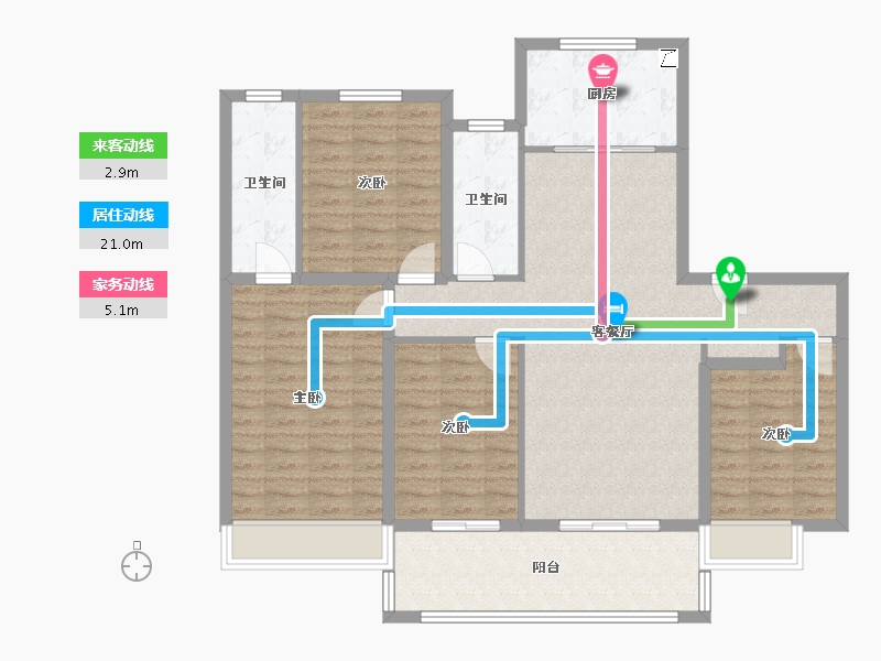 江苏省-无锡市-世茂璀璨天宸-116.00-户型库-动静线