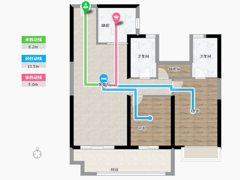 山东省-德州市-碧桂园星悦时代-88.00-户型库-动静线