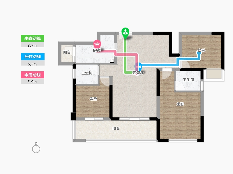 四川省-成都市-交投星月湖畔-86.38-户型库-动静线