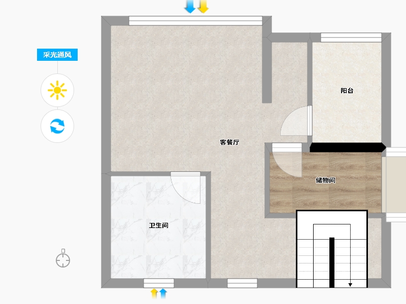 广东省-江门市-方圆云山诗意-105.00-户型库-采光通风