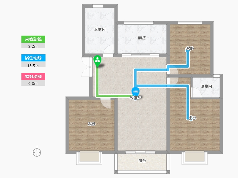 浙江省-宁波市-昌庭嘉园-103.61-户型库-动静线