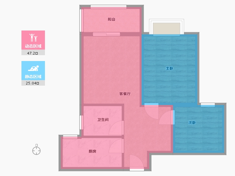 山西省-阳泉市-桃花源-64.26-户型库-动静分区