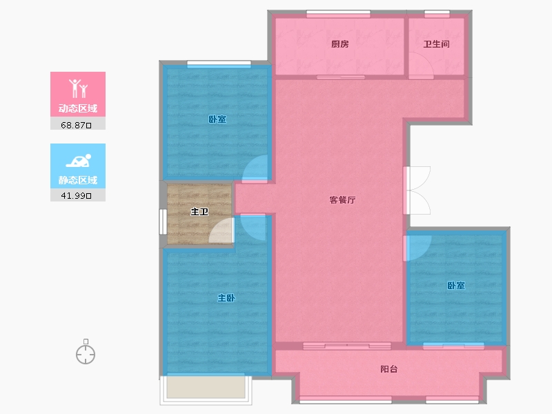 山东省-泰安市-特钢西区-104.90-户型库-动静分区