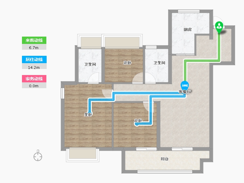 江苏省-徐州市-美的天誉-92.00-户型库-动静线