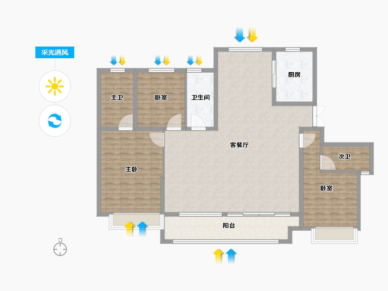 浙江省-湖州市-太湖健康城翠堤湾-150.41-户型库-采光通风