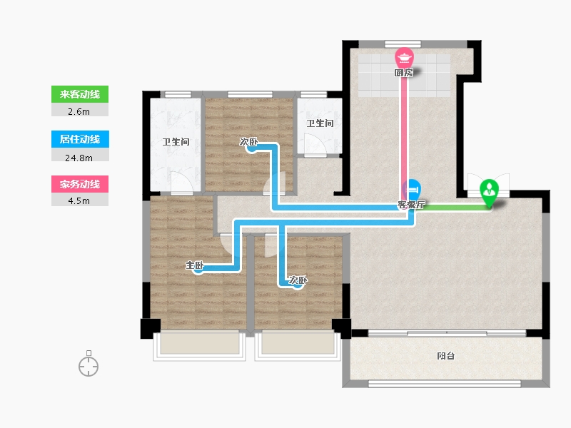 陕西省-渭南市-合创·珑府-115.20-户型库-动静线