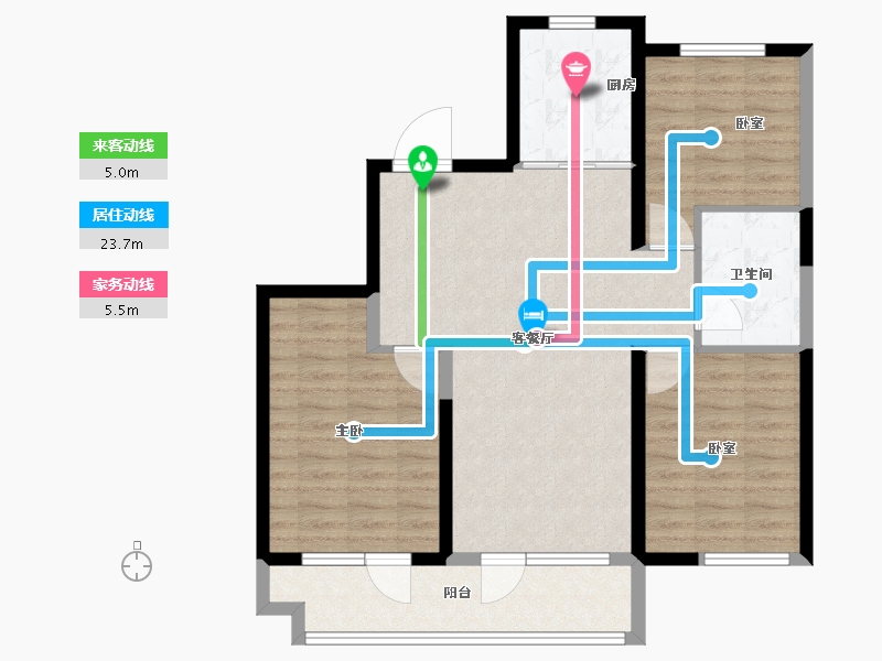 山东省-临沂市-青啤龙悦湾-92.00-户型库-动静线