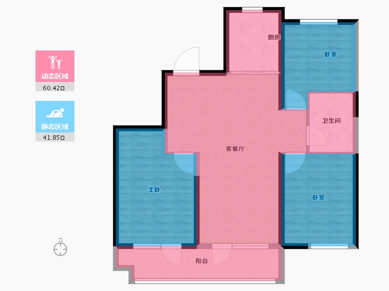 山东省-临沂市-青啤龙悦湾-92.00-户型库-动静分区