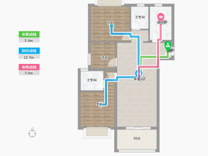 湖北省-武汉市-洺悦华府-82.48-户型库-动静线