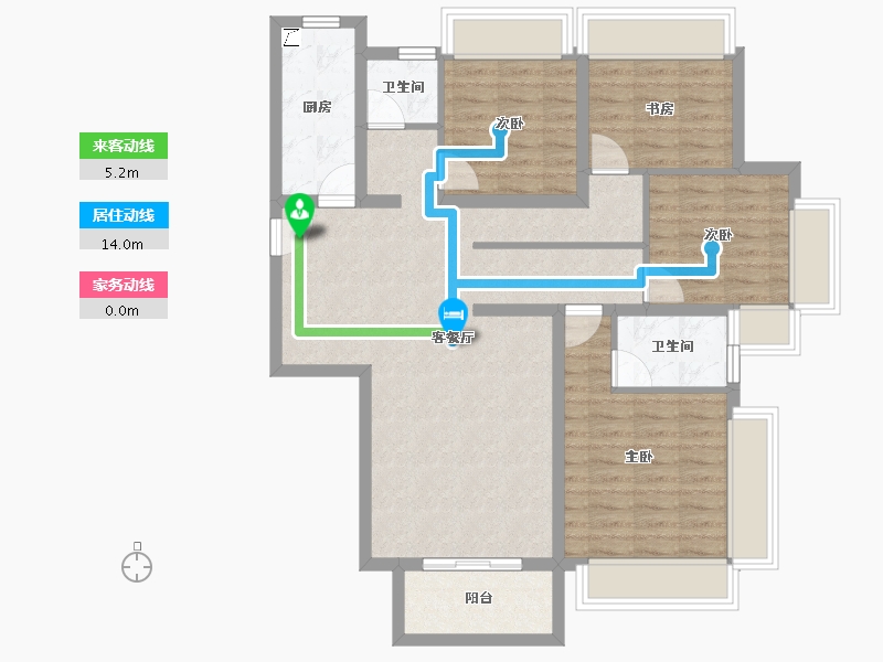 广西壮族自治区-南宁市-光明城市四期-95.56-户型库-动静线