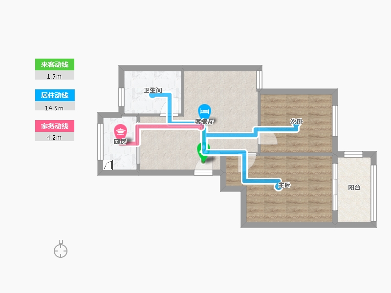 浙江省-宁波市-集港馨苑-58.00-户型库-动静线