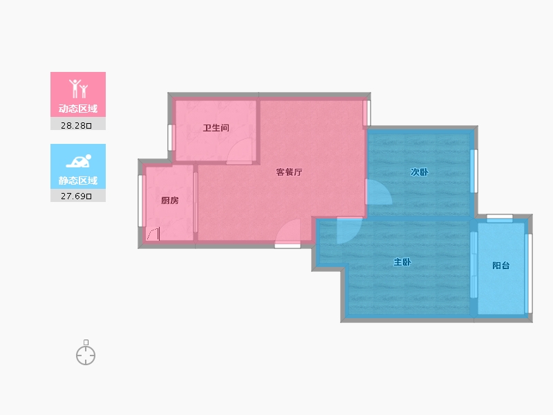 浙江省-宁波市-集港馨苑-58.00-户型库-动静分区