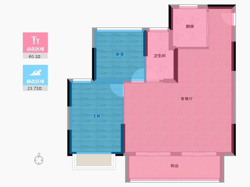 安徽省-合肥市-华地伟星龙川时代-76.00-户型库-动静分区