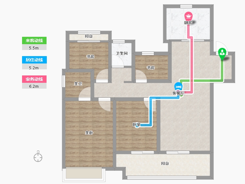 浙江省-湖州市-织里吾悦广场-102.41-户型库-动静线