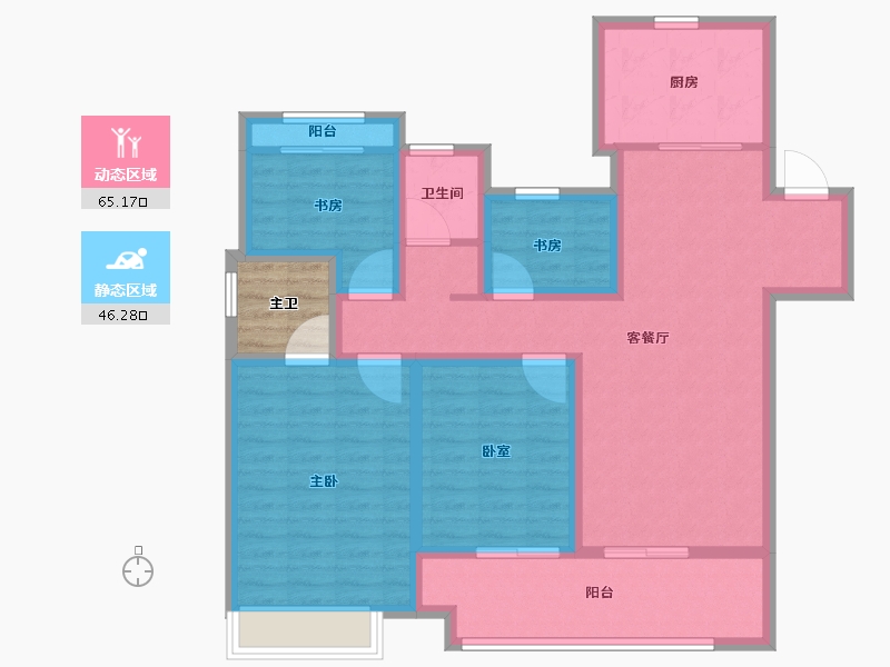 浙江省-湖州市-织里吾悦广场-102.41-户型库-动静分区