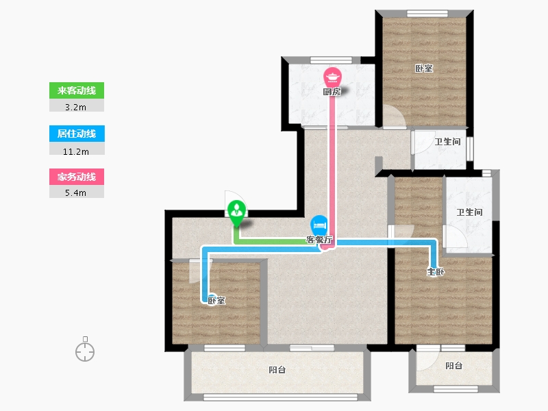 河北省-廊坊市-合生学府中央城-96.00-户型库-动静线