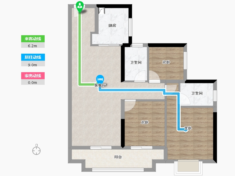 广东省-佛山市-中海雍景熙岸-81.60-户型库-动静线