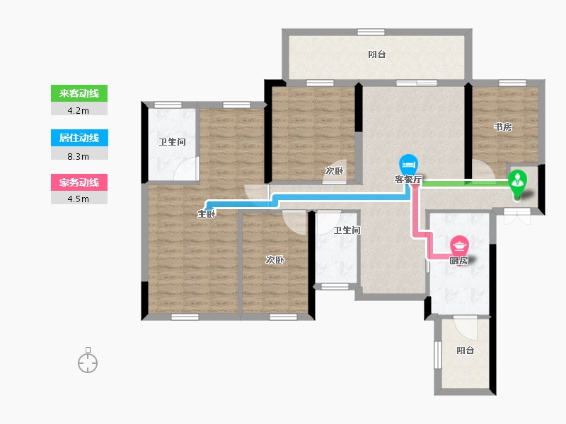 广西壮族自治区-玉林市-玉林绿地城-113.87-户型库-动静线