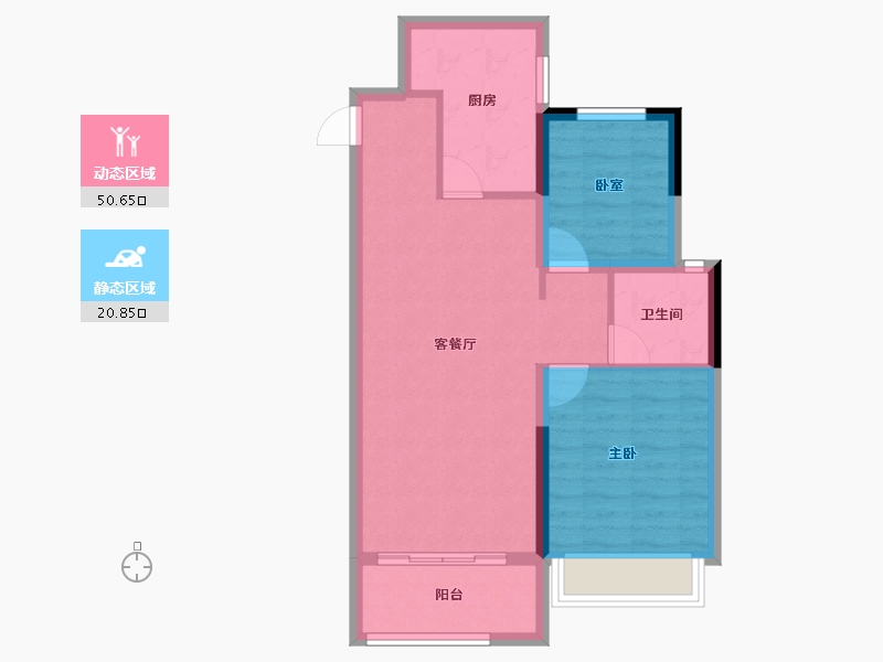 浙江省-嘉兴市-乌镇璟园-64.00-户型库-动静分区