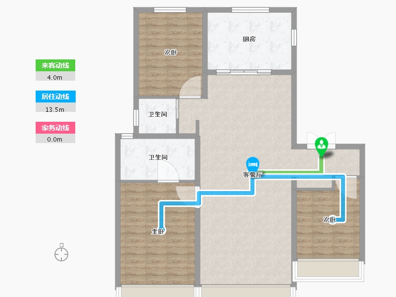 黑龙江省-哈尔滨市-中海文昌府-108.01-户型库-动静线