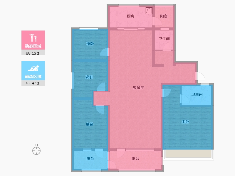 山东省-济宁市-龙城公馆-139.00-户型库-动静分区