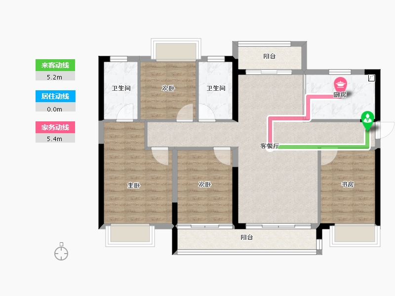 广东省-惠州市-康桥知园-96.89-户型库-动静线