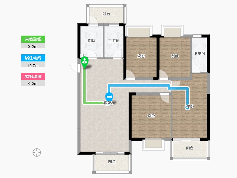 广西壮族自治区-南宁市-光明城市四期-120.87-户型库-动静线