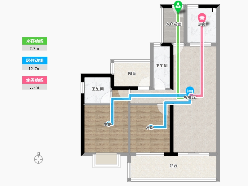 广东省-韶关市-碧桂园曲江府-78.10-户型库-动静线