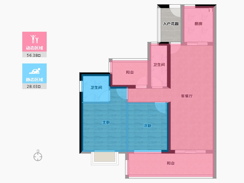 广东省-韶关市-碧桂园曲江府-78.10-户型库-动静分区