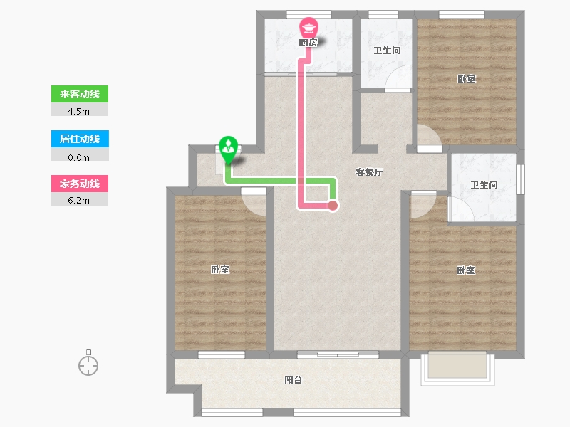 山东省-临沂市-鲁邦华府-103.34-户型库-动静线