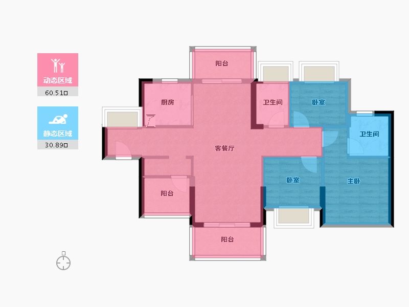 广东省-佛山市-信业悦容台-81.01-户型库-动静分区