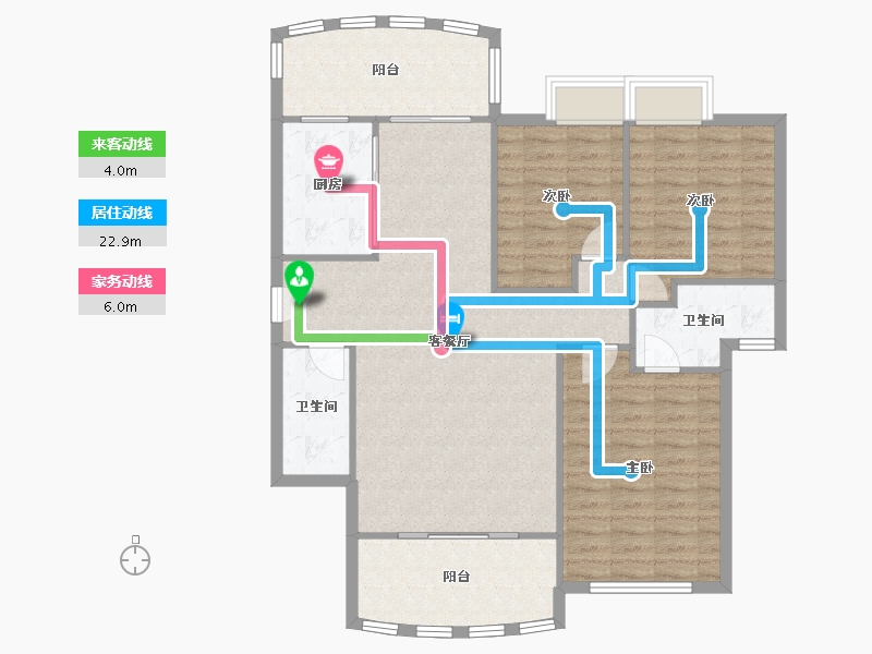 广东省-佛山市-丽日玫瑰·名城-3区-105.18-户型库-动静线