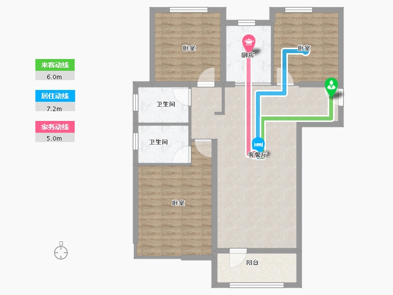 山东省-淄博市-南益名士华府-92.00-户型库-动静线