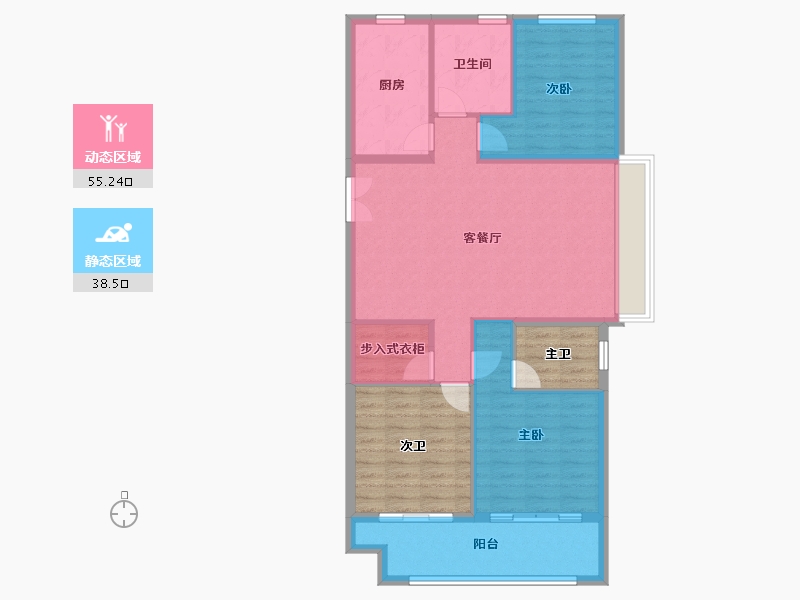 浙江省-湖州市-太湖健康城翠堤湾-100.80-户型库-动静分区