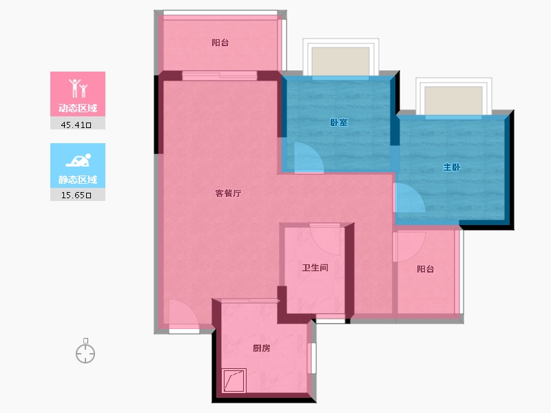 广东省-佛山市-信业悦容台-53.00-户型库-动静分区