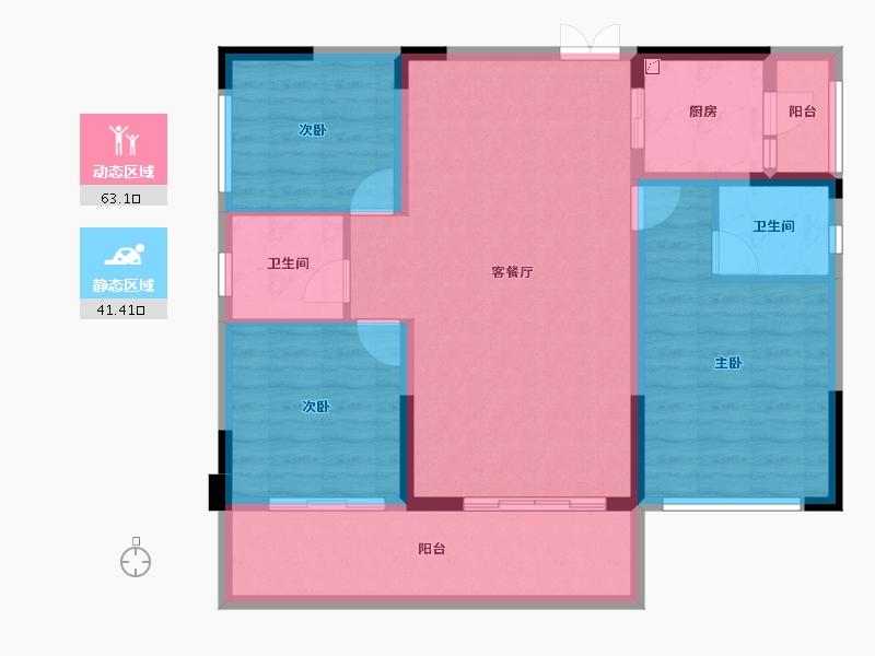 四川省-成都市-交投星月湖畔-94.05-户型库-动静分区