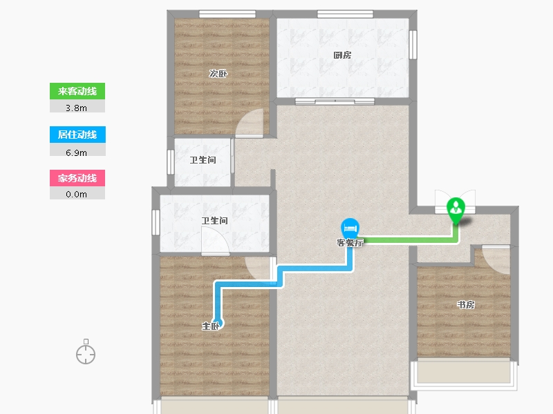 黑龙江省-哈尔滨市-中海文昌府-111.20-户型库-动静线