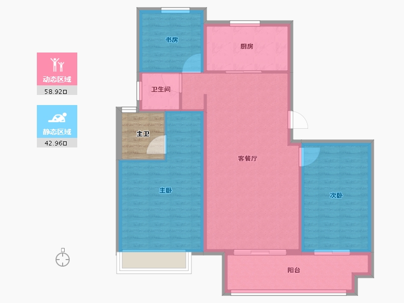 浙江省-湖州市-织里吾悦广场-96.19-户型库-动静分区