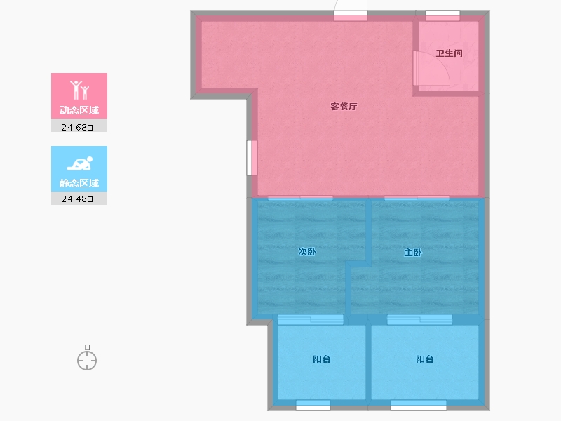 湖北省-黄冈市-润嘉·阳光城-44.19-户型库-动静分区