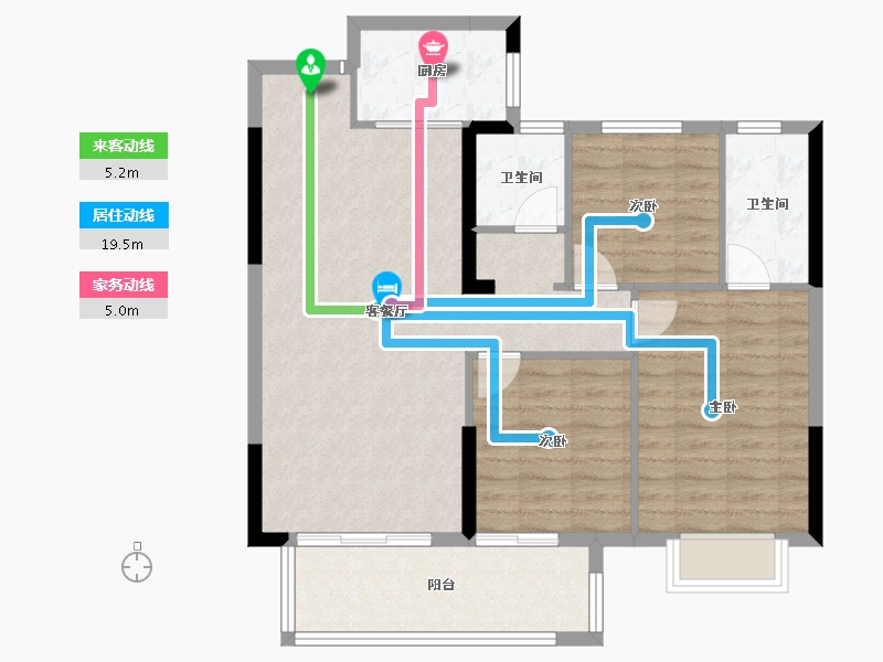 湖北省-宜昌市-中一厚德首府-87.99-户型库-动静线