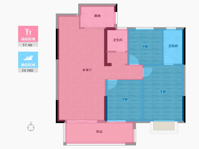 湖北省-宜昌市-中一厚德首府-87.99-户型库-动静分区