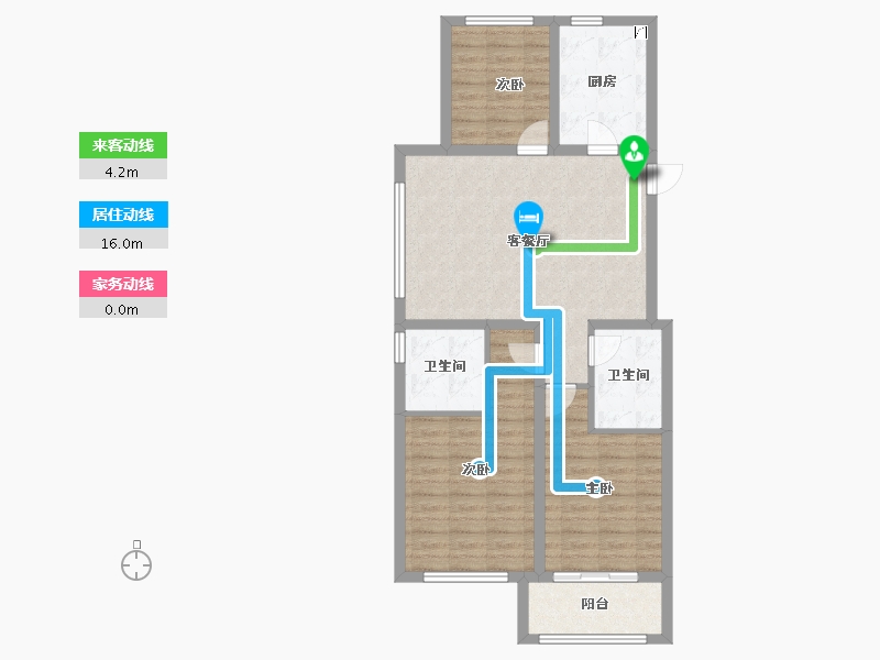 河北省-石家庄市-诚园-86.93-户型库-动静线