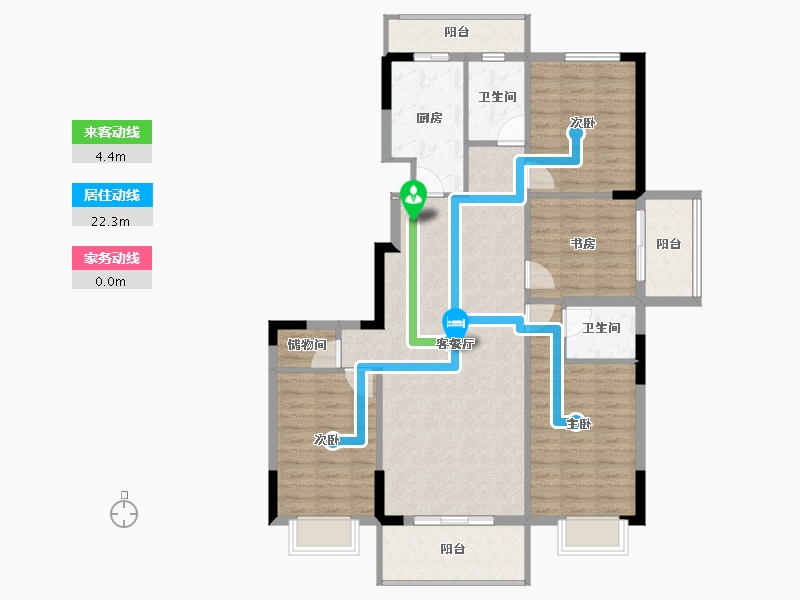 安徽省-池州市-香樟里那水岸-113.15-户型库-动静线