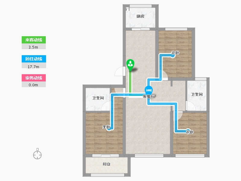 河北省-石家庄市-诚园-86.16-户型库-动静线