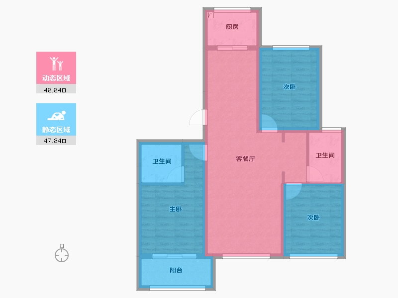 河北省-石家庄市-诚园-86.16-户型库-动静分区