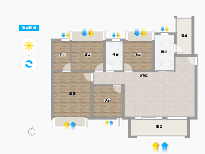 贵州省-黔南布依族苗族自治州-清鸥教育天地-106.25-户型库-采光通风